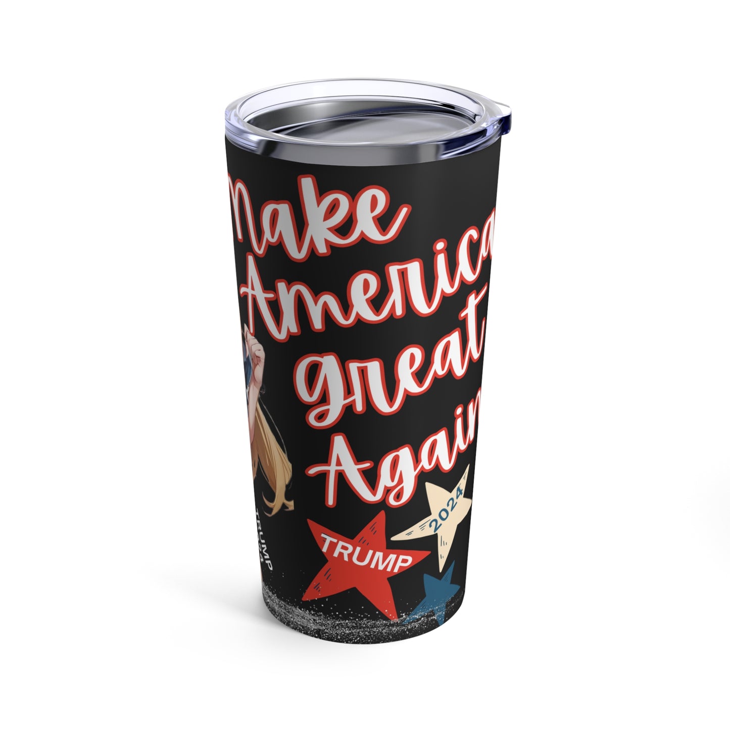 Sexy/Hot Trump Bikini Anime Girl, "MAGA" Stainless-Steel America Tumbler 20oz