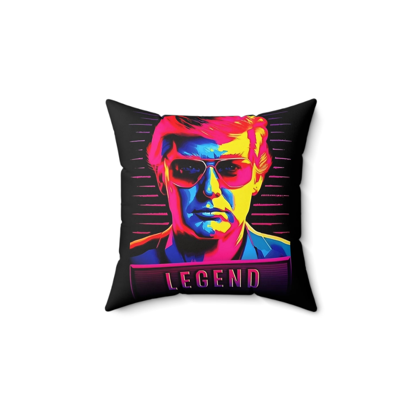 Throw Pillow, "LEGEND", D.Trump.. Spun Polyester Square Pillow, New