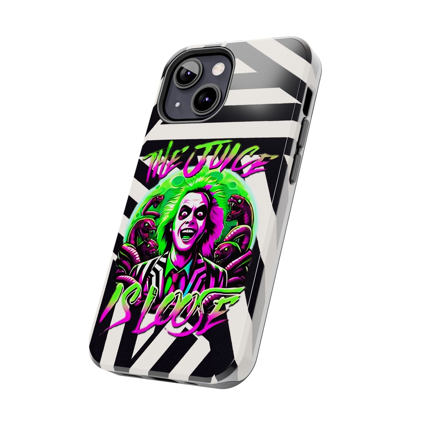 Apple iPhone Tough Case (13-15 Pro Max), Beetle Juice "The Juice Is Loose"