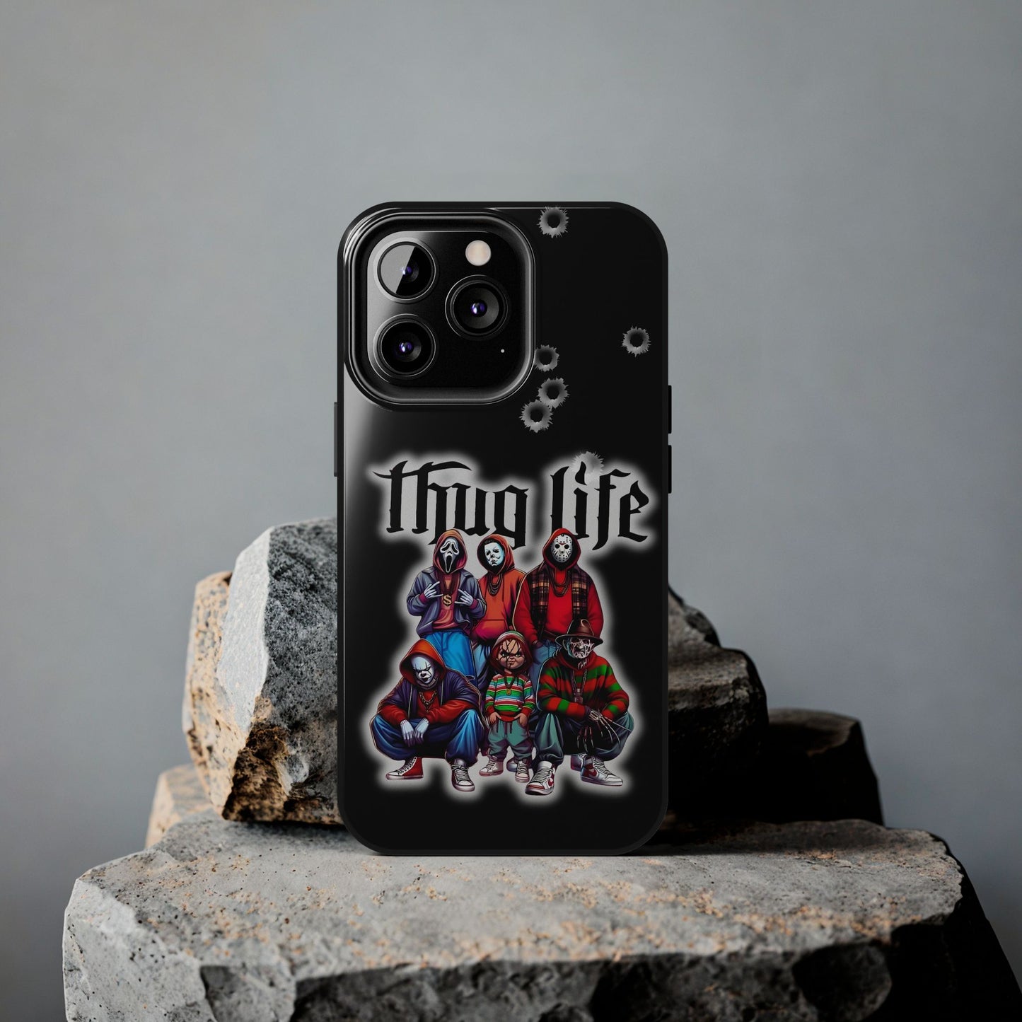 Apple iPhone, Tough Phone Case (11-15 Pro Max), Halloween, "Thug Life"