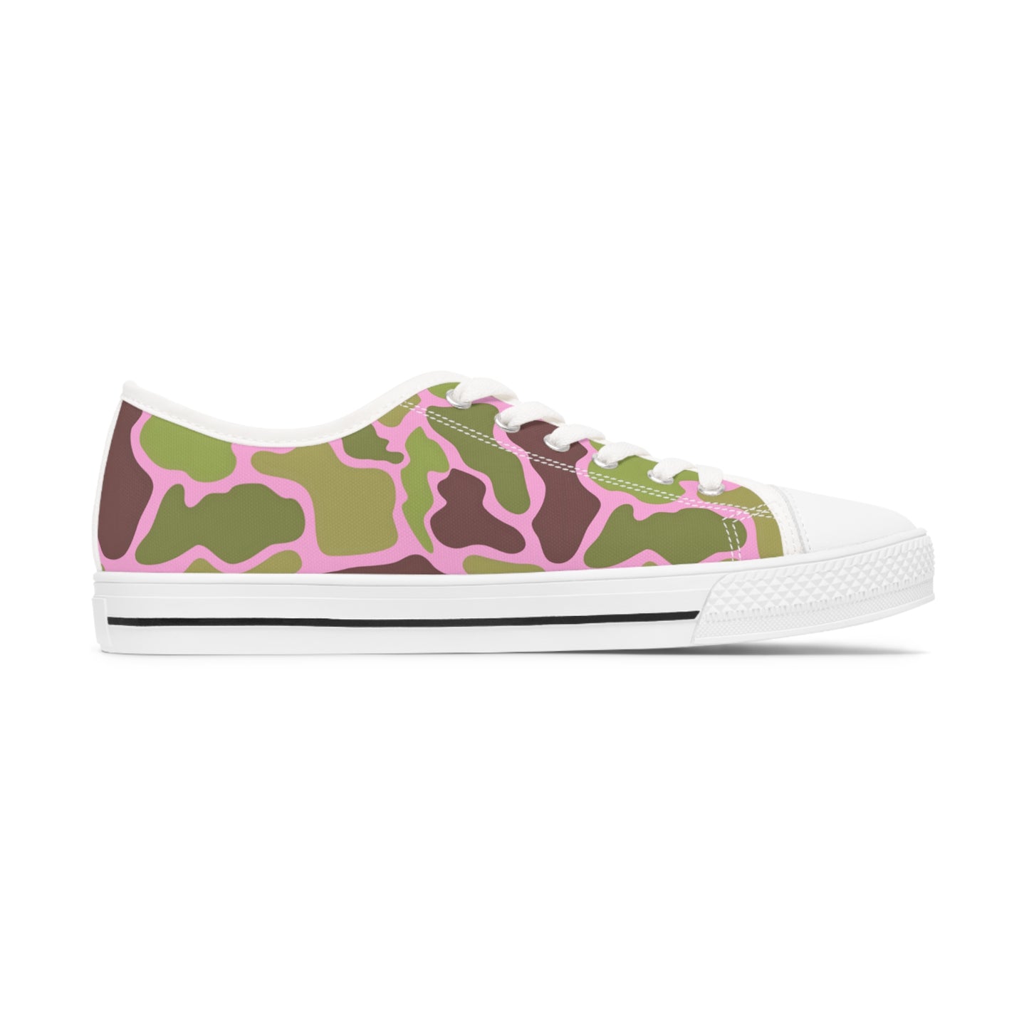 Women's Stylish Camouflage/Pink Low Top Sneakers