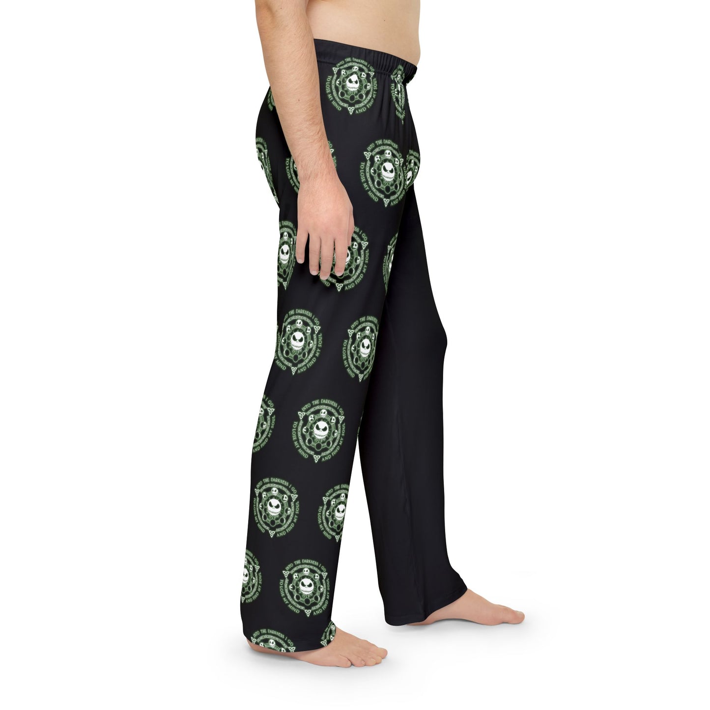 "Into The Darkness... Find My Soul" Jack Skellington, Men's Pajama Pants, Goth/Punk Sleepware