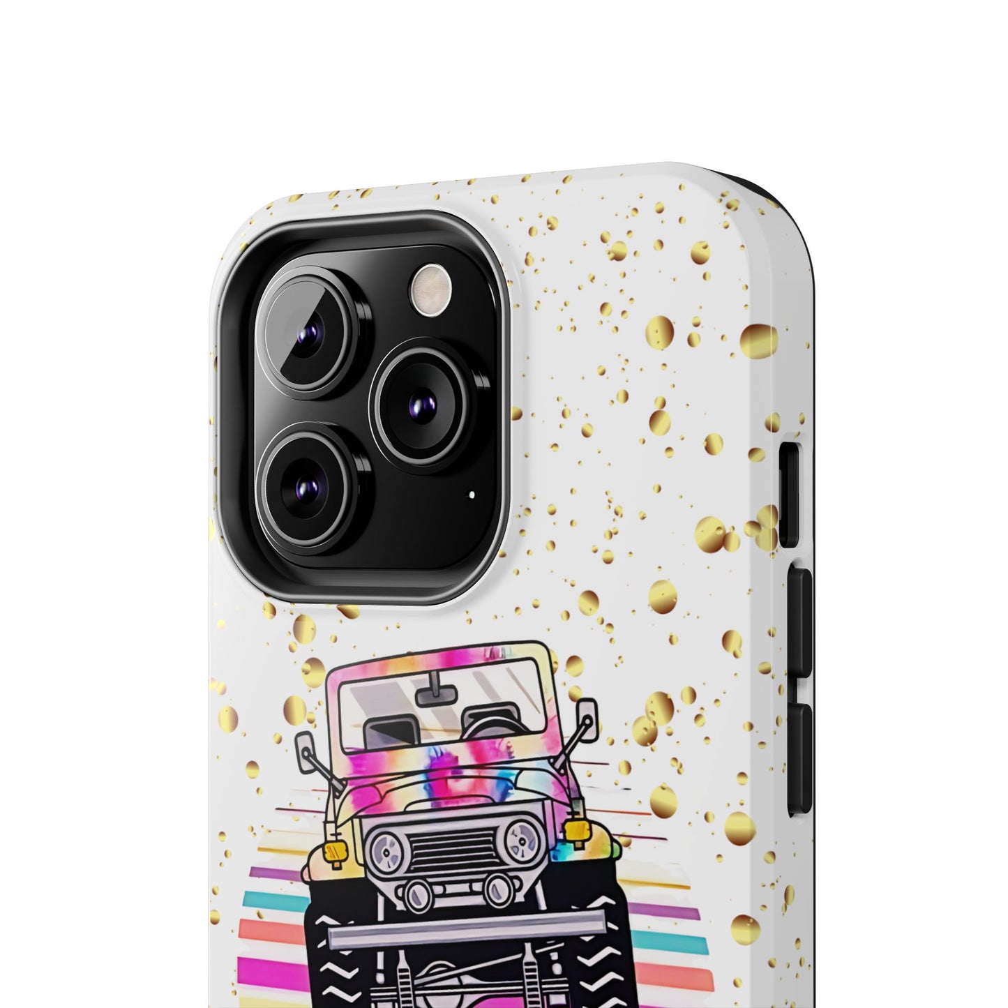 Apple iPhone, Tough Phone Case (13-15 Pro Max) JEEP, " Not All Who Wander..."