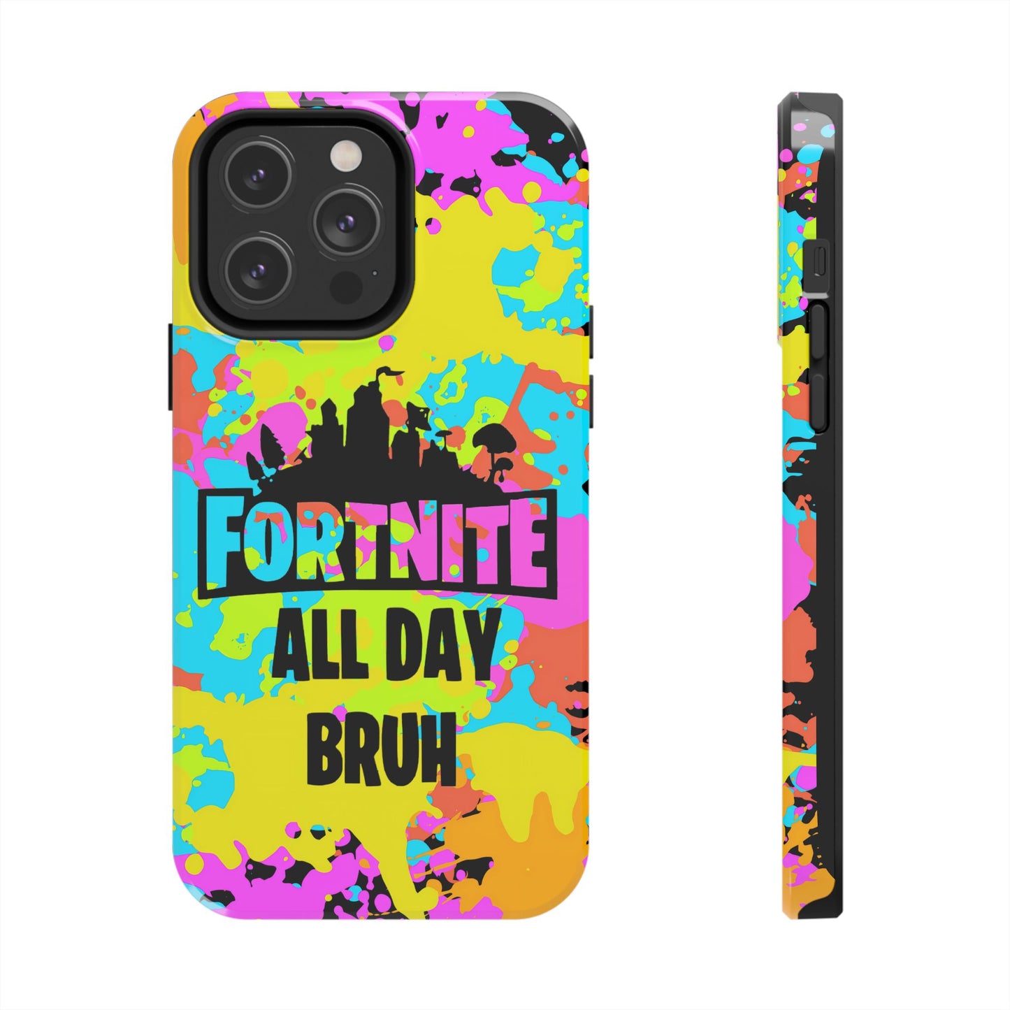 Apple iPhone Tough Phone Case (13-15 Pro Max) Splash Paint Fortnite