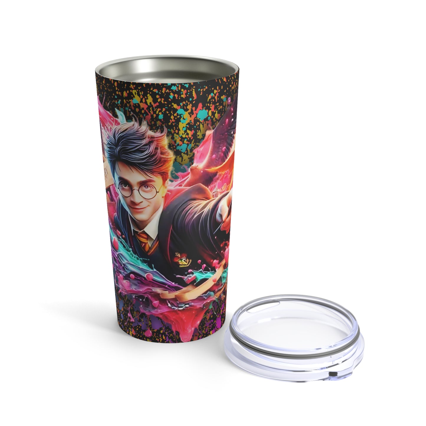 Harry Potter, Colorful Splash Paint Heart, 20oz. Tumbler, Anime