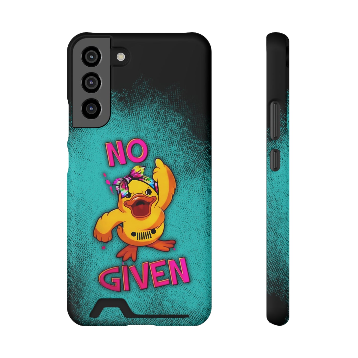 Jeep Duck, "No F Given", Phone Case With Card Holder (iPhone & Android)