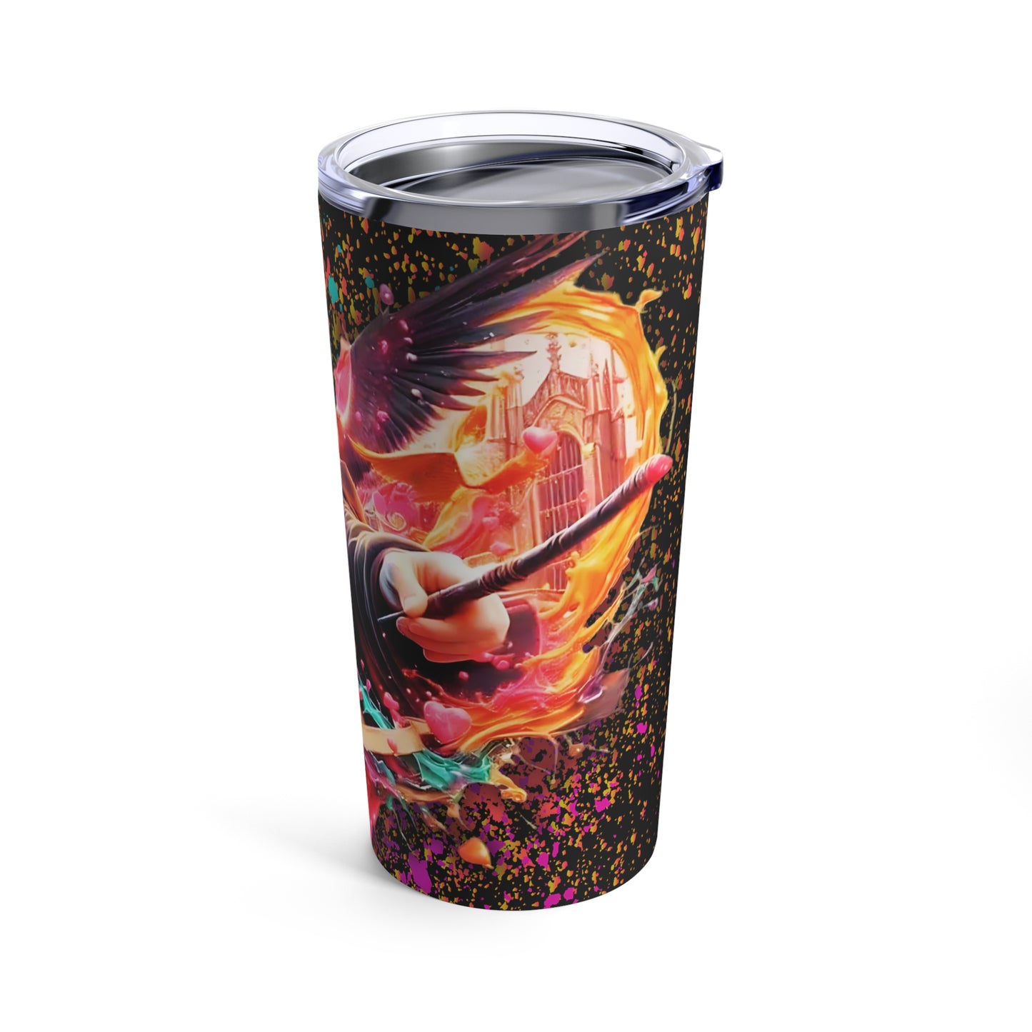 Harry Potter, Colorful Splash Paint Heart, 20oz. Tumbler, Anime