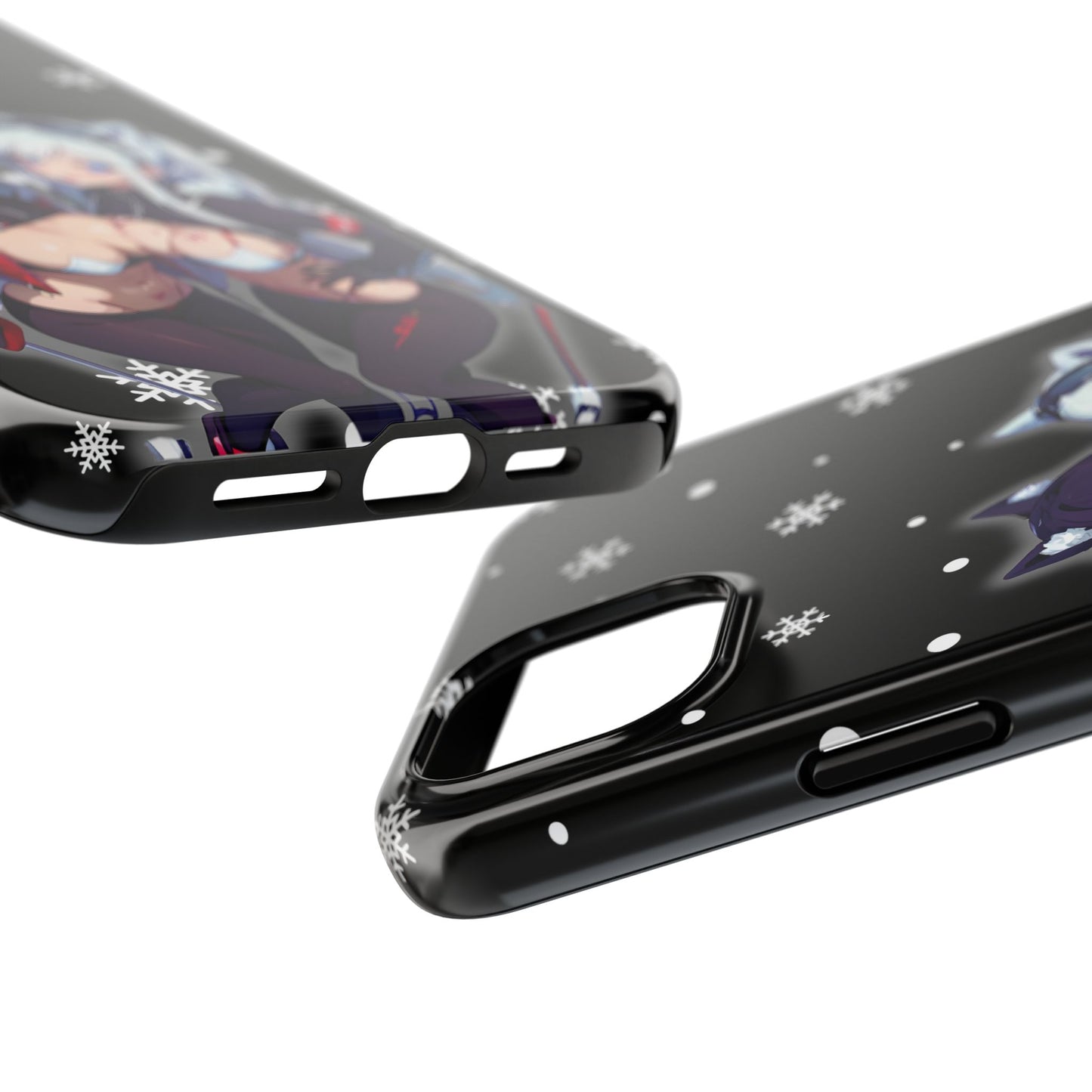 Apple iPhone (13-15 Pro Max) Tough Phone Case, Sexy Anime Girls Snow Skiing, New