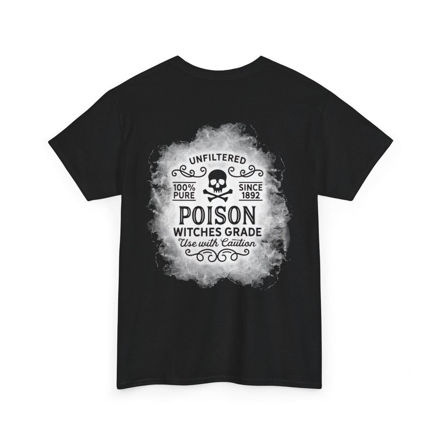 "Unfiltered Poison, Witches Grade" Black Smokey T-Shirt, Cotton Tee, NEW