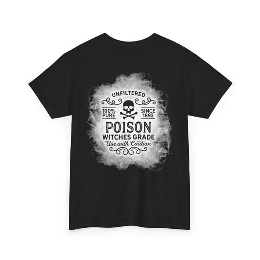 "Unfiltered Poison, Witches Grade" Black Smokey T-Shirt, Cotton Tee, NEW