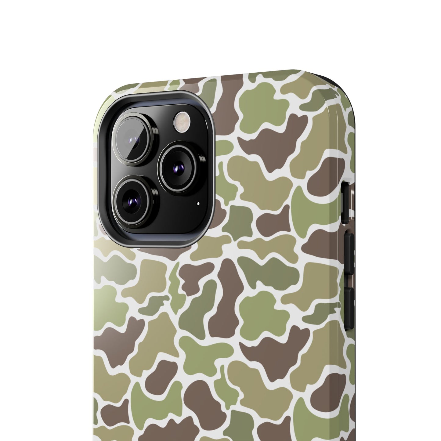 Apple iPhone (13-15 Pro Max) Old School Camouflage, Mallard Bird Tough Phone Cases