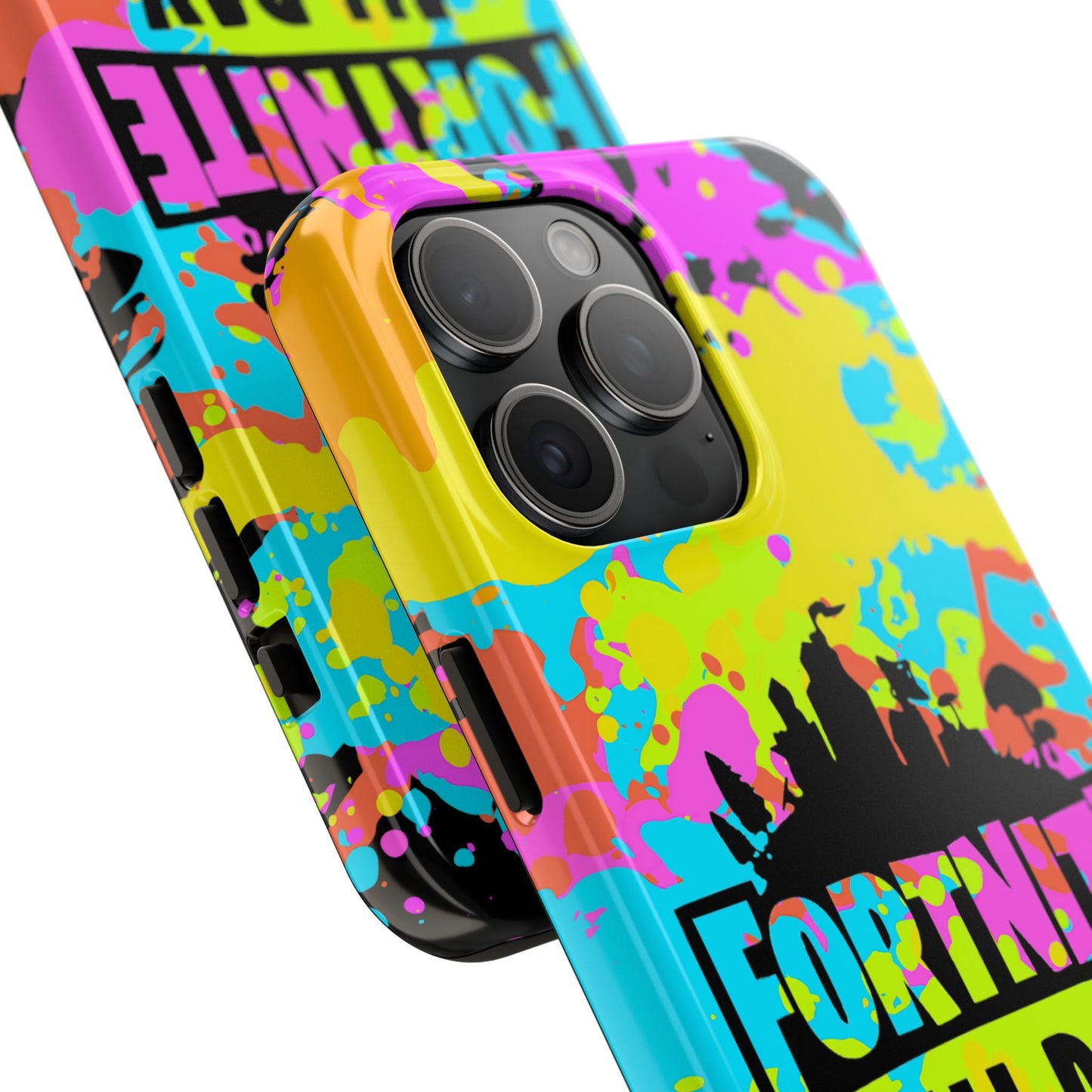 Apple iPhone Tough Phone Case (13-15 Pro Max) Splash Paint Fortnite