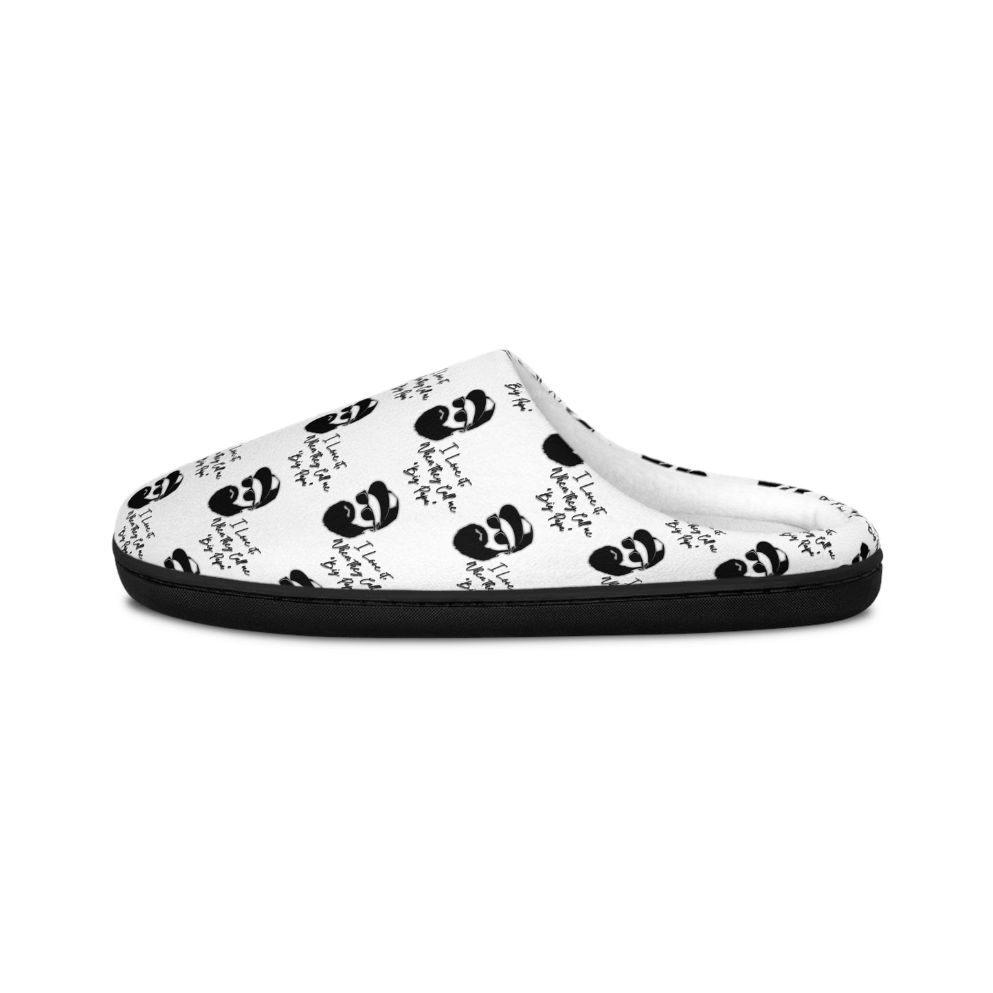 Men's "I Love it... Big Papa", Indoor Bedroom Shoes/ House Slippers