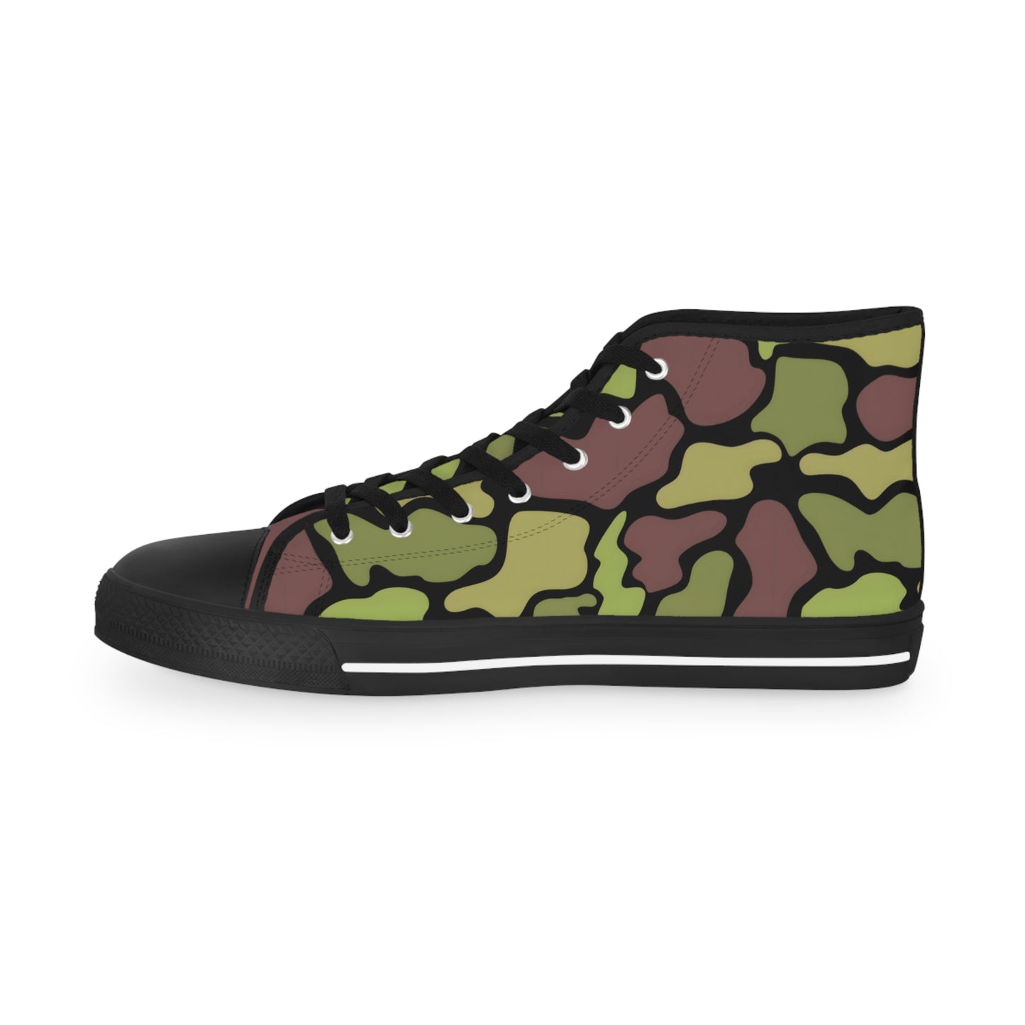 Men's Stylish Camouflage/ Black High-Top Sneakers