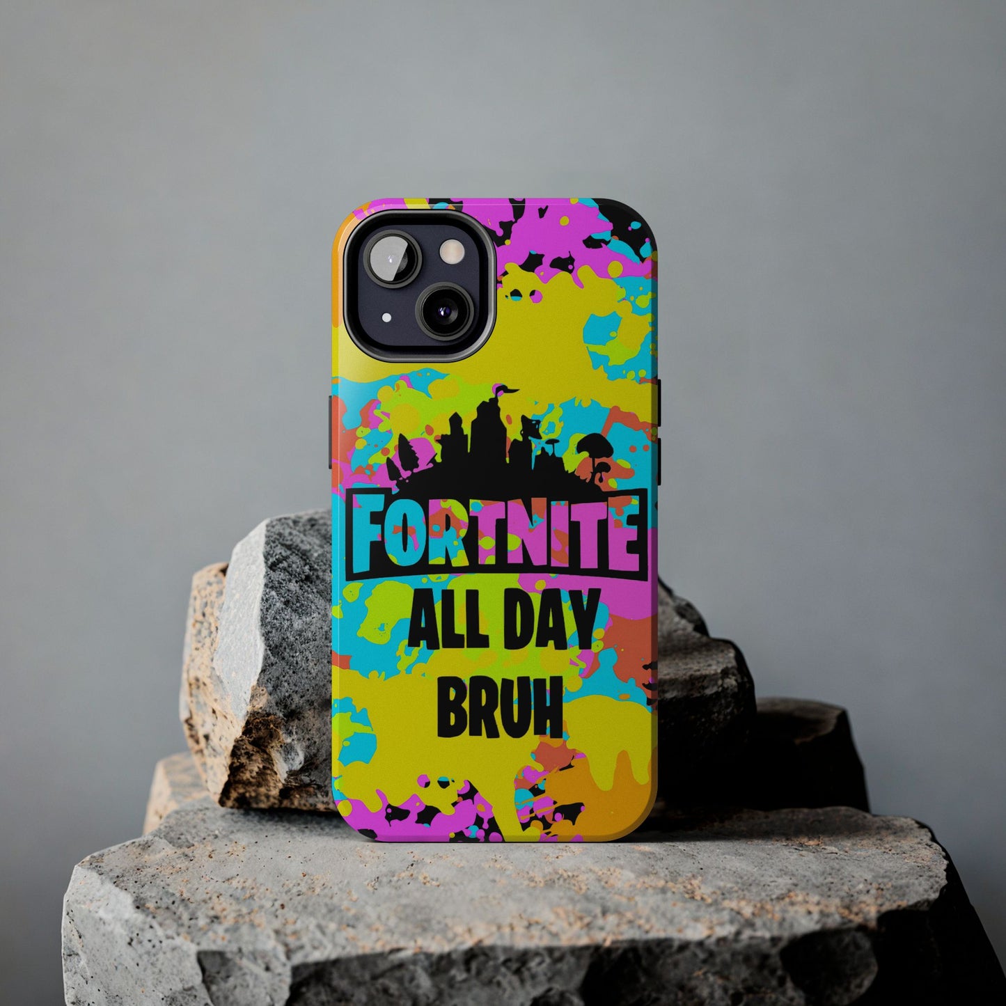 Apple iPhone Tough Phone Case (13-15 Pro Max) Splash Paint Fortnite