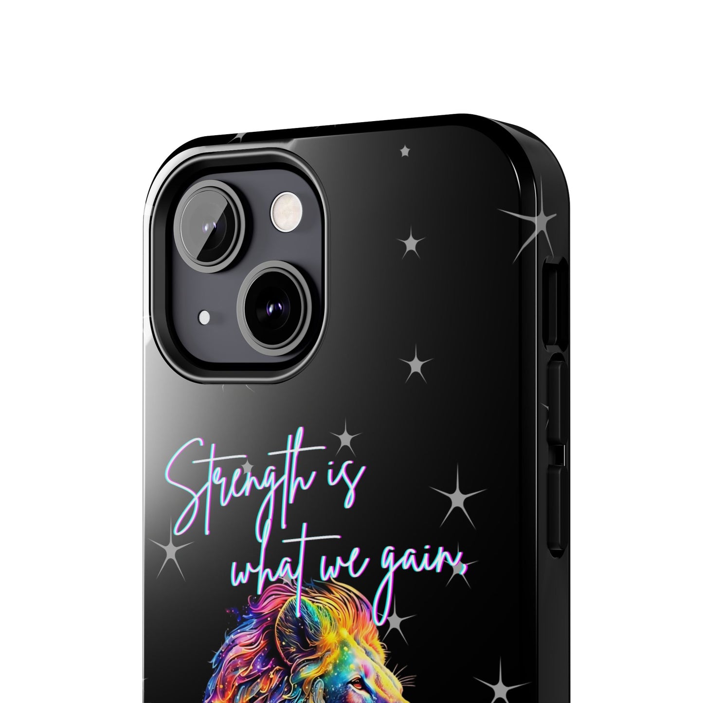 Apple iPhone (13-15 Pro Max) Tough Phone Cases, Leo "Strength is what we gain..."