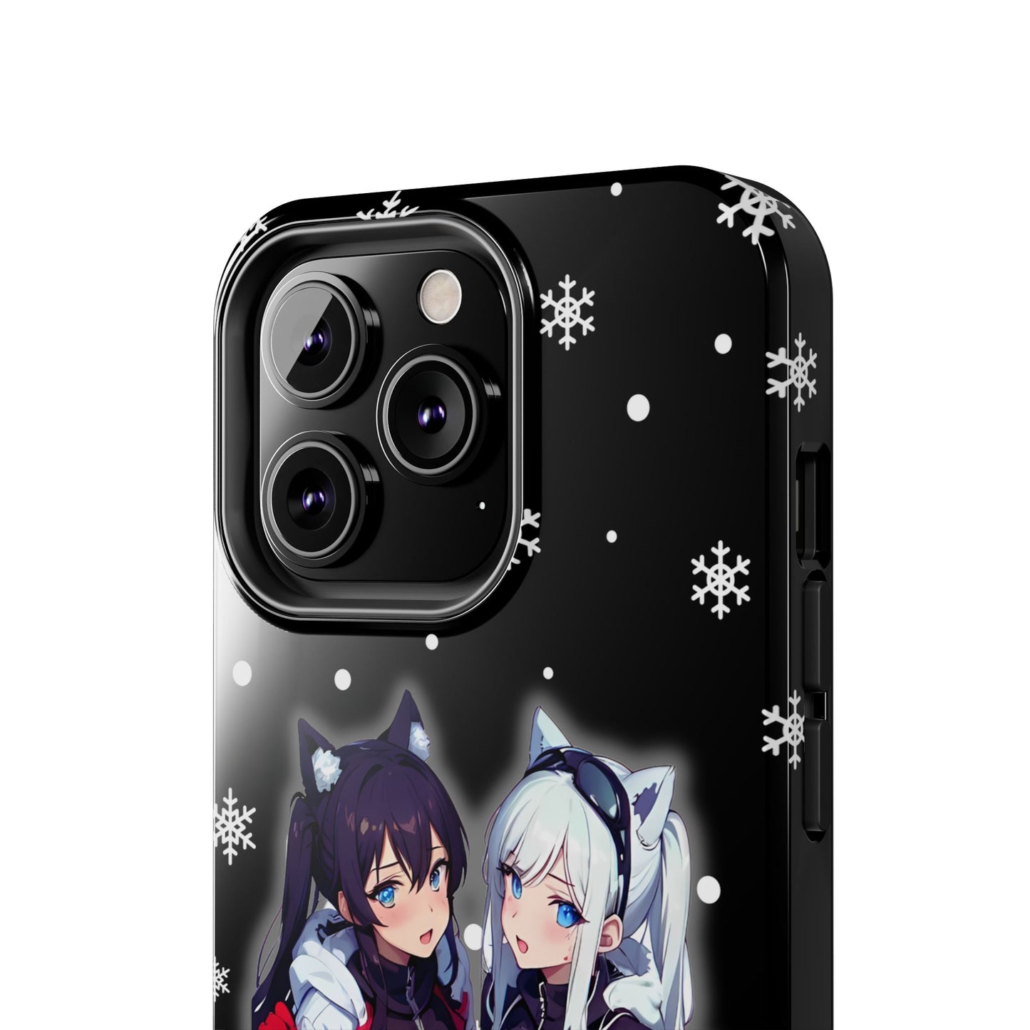 Apple iPhone (13-15 Pro Max) Tough Phone Case, Sexy Anime Girls Snow Skiing, New