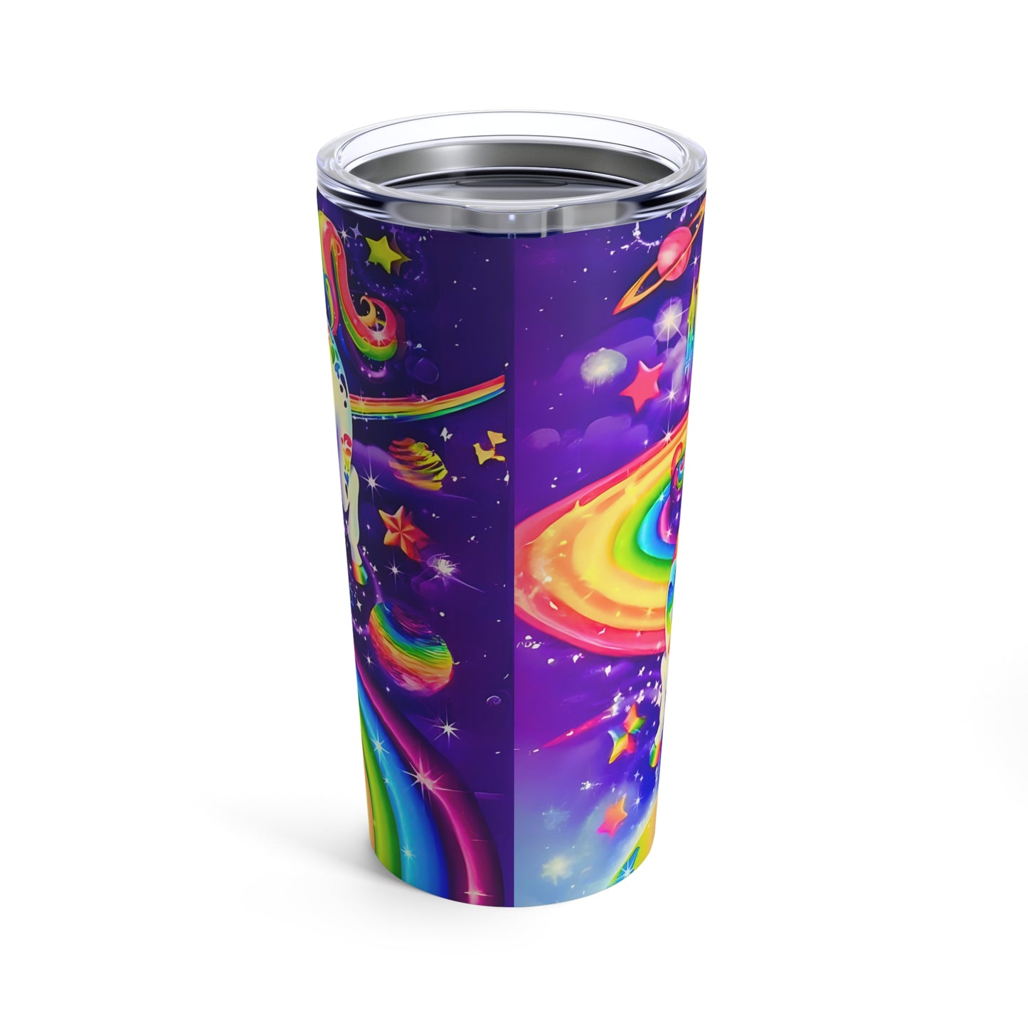 Bright Rainbow, Unicorn Tumbler 20oz Lisa Frank Inspired