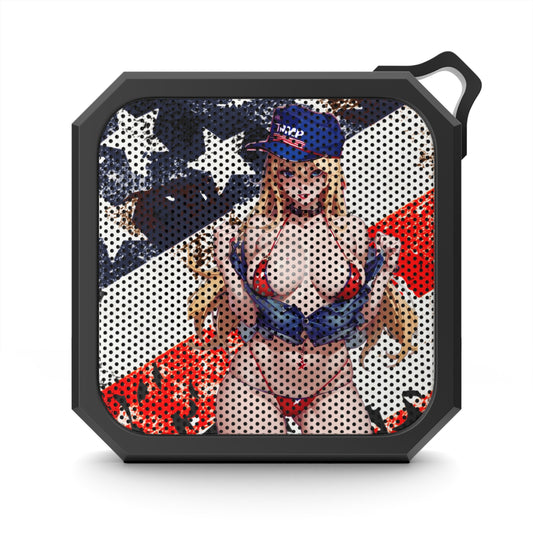 Blackwater Outdoor Waterproof Bluetooth Speaker, Hot Trump Chick In Bikini/ American flag Speaker