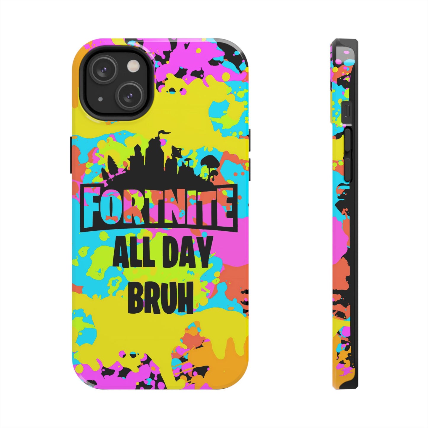 Apple iPhone Tough Phone Case (13-15 Pro Max) Splash Paint Fortnite