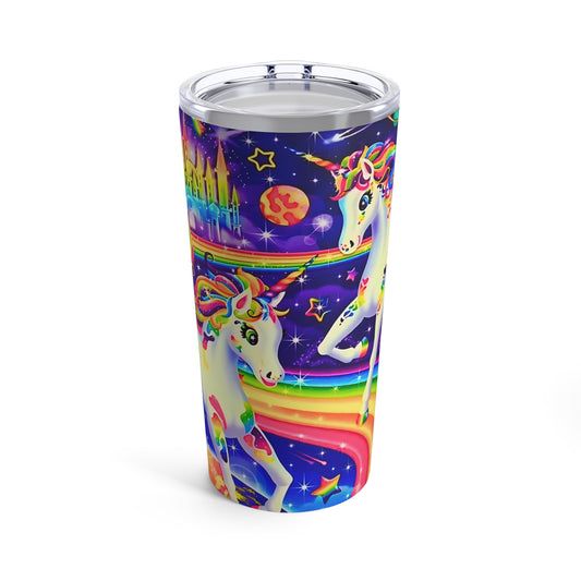 Bright Rainbow, Unicorn Tumbler 20oz Lisa Frank Inspired