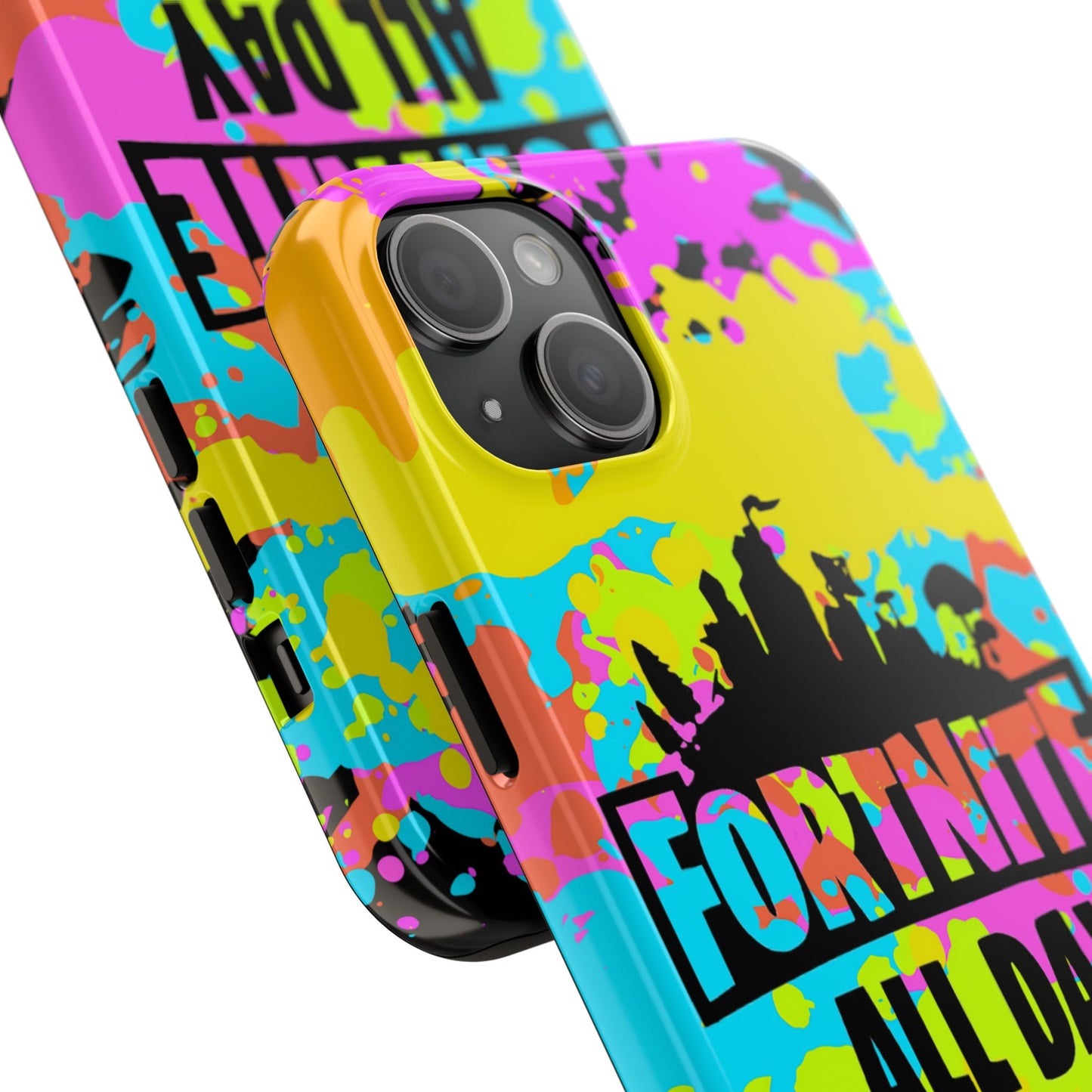 Apple iPhone Tough Phone Case (13-15 Pro Max) Splash Paint Fortnite