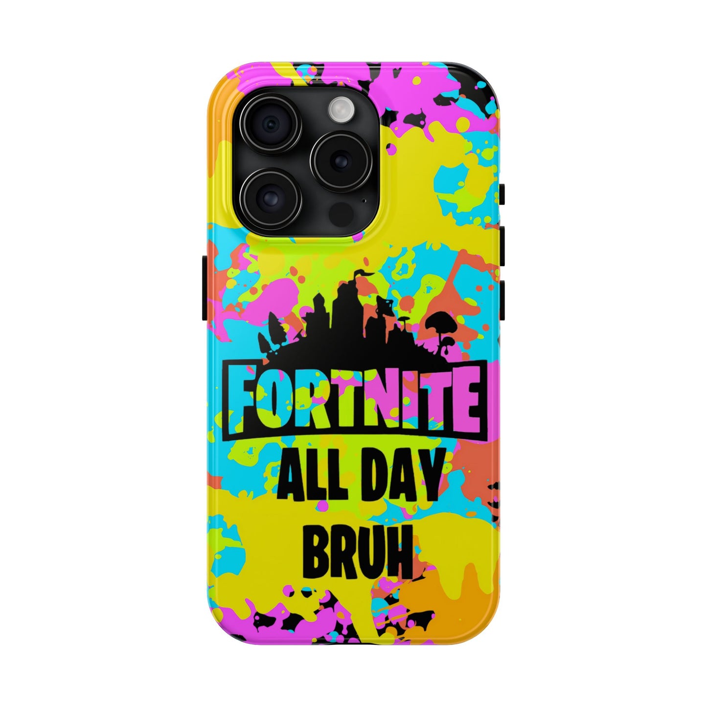 Apple iPhone Tough Phone Case (13-15 Pro Max) Splash Paint Fortnite