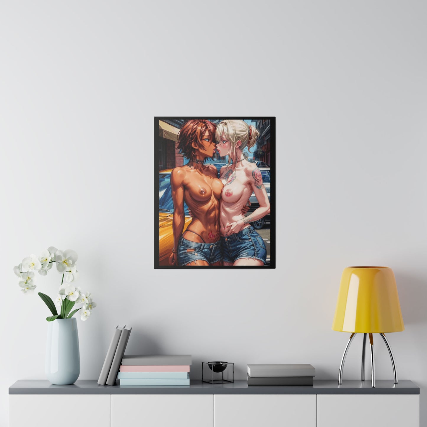 Anime Nude Adult Sexy Matte Wall Canvas 16x20" decor