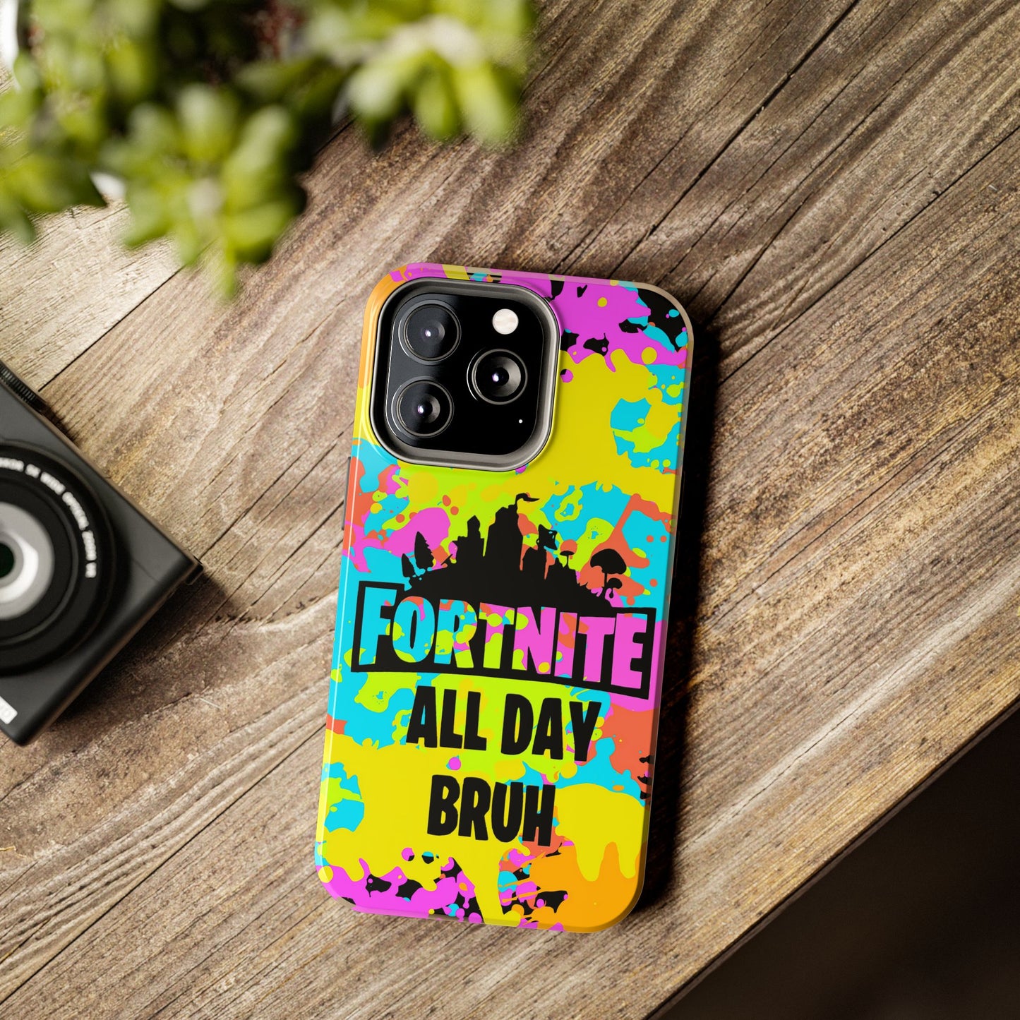 Apple iPhone Tough Phone Case (13-15 Pro Max) Splash Paint Fortnite