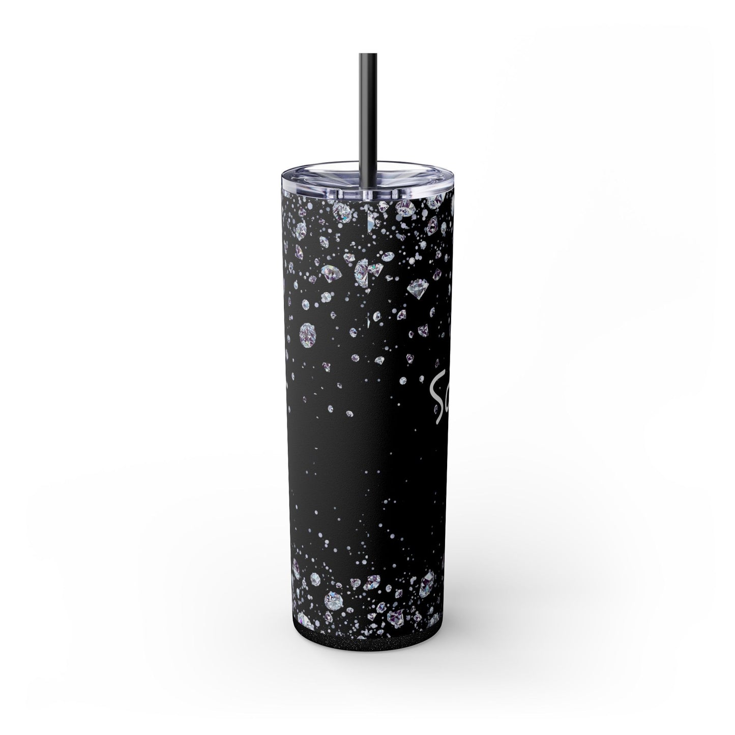 " Santa Baby, I like Money.. I like Diamonds...' CardiB 20oz Skinny Tumbler