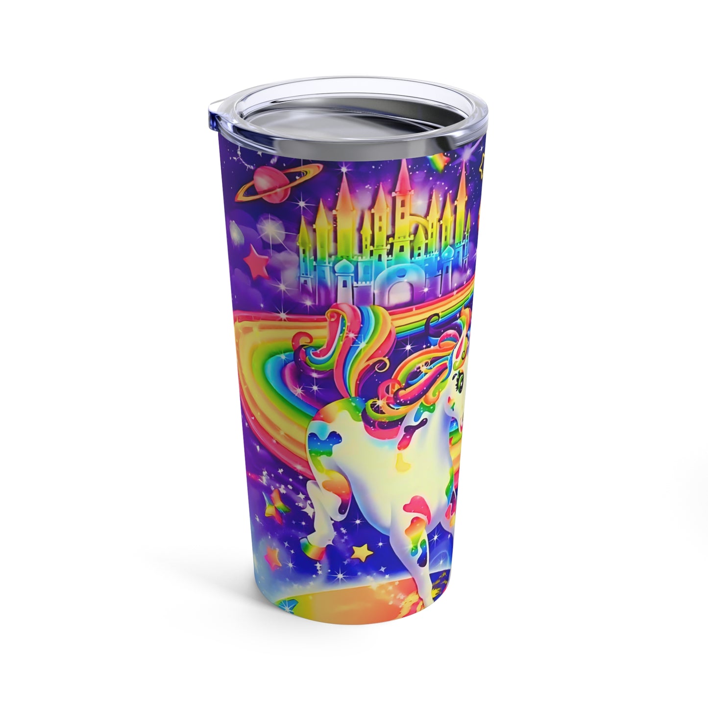 Bright Rainbow, Unicorn Tumbler 20oz Lisa Frank Inspired