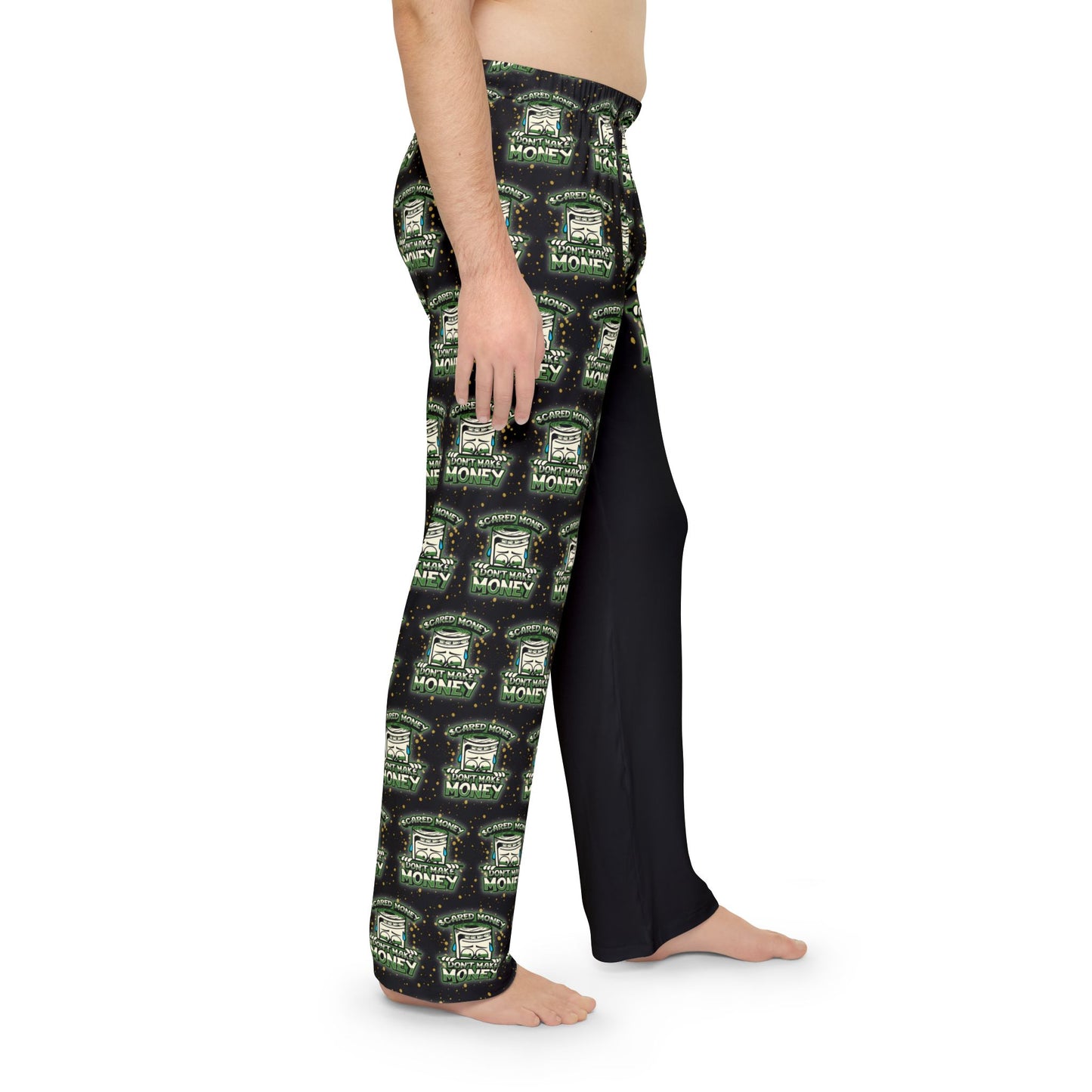 Men's Pajama Pants/ Lounge Wear, "Scared Money Don't Make Money" Skeepwear