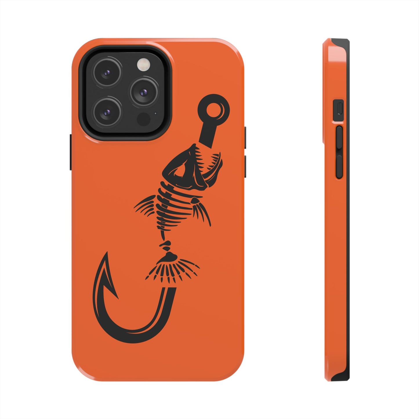 Apple iPhone (13-15 Pro Max), Resistant Tough Phone Cases, Fish Bone, Country, Fishing