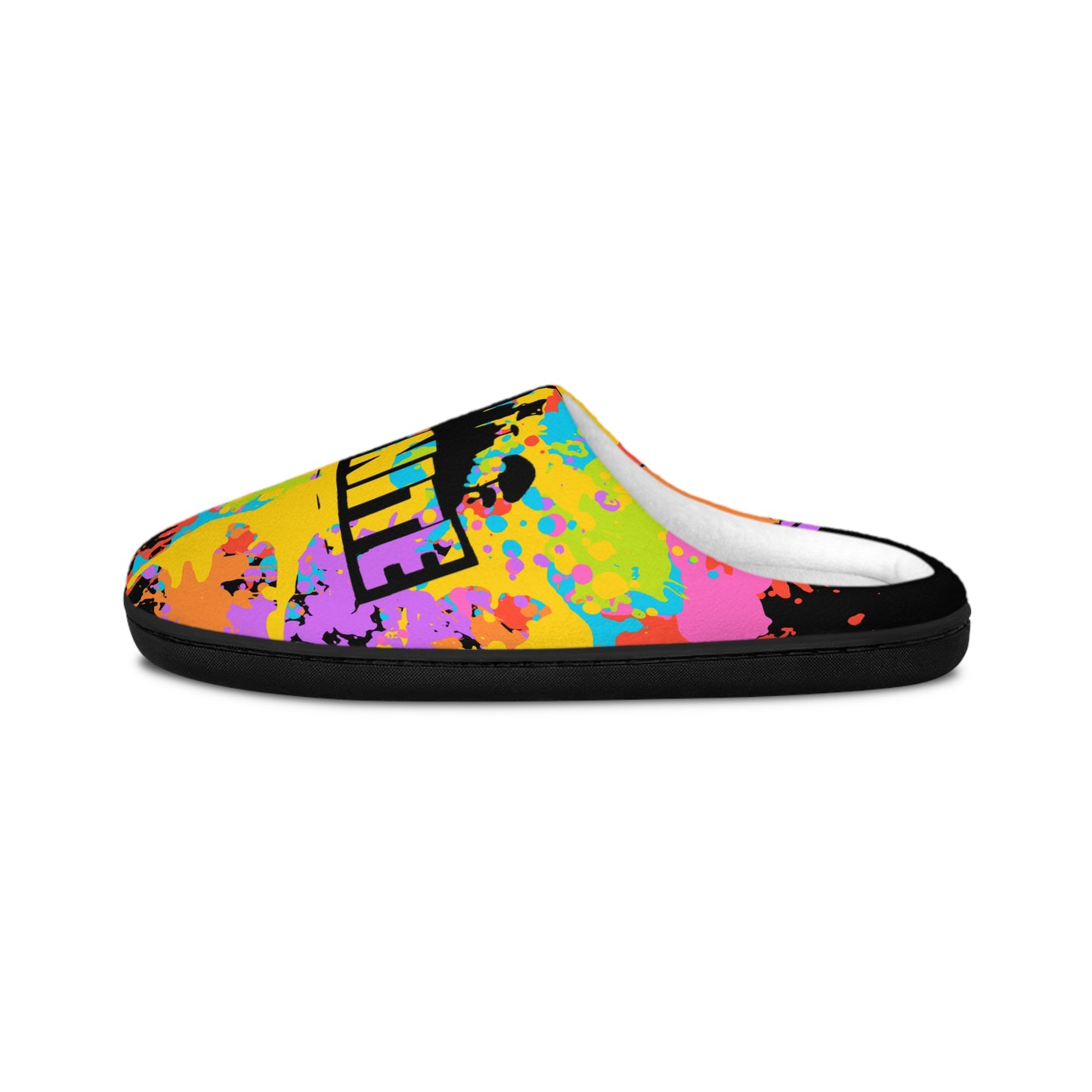 Men's "Fortnite," Splash Painted, Gaming House Slippers/ Bedroom Shoes