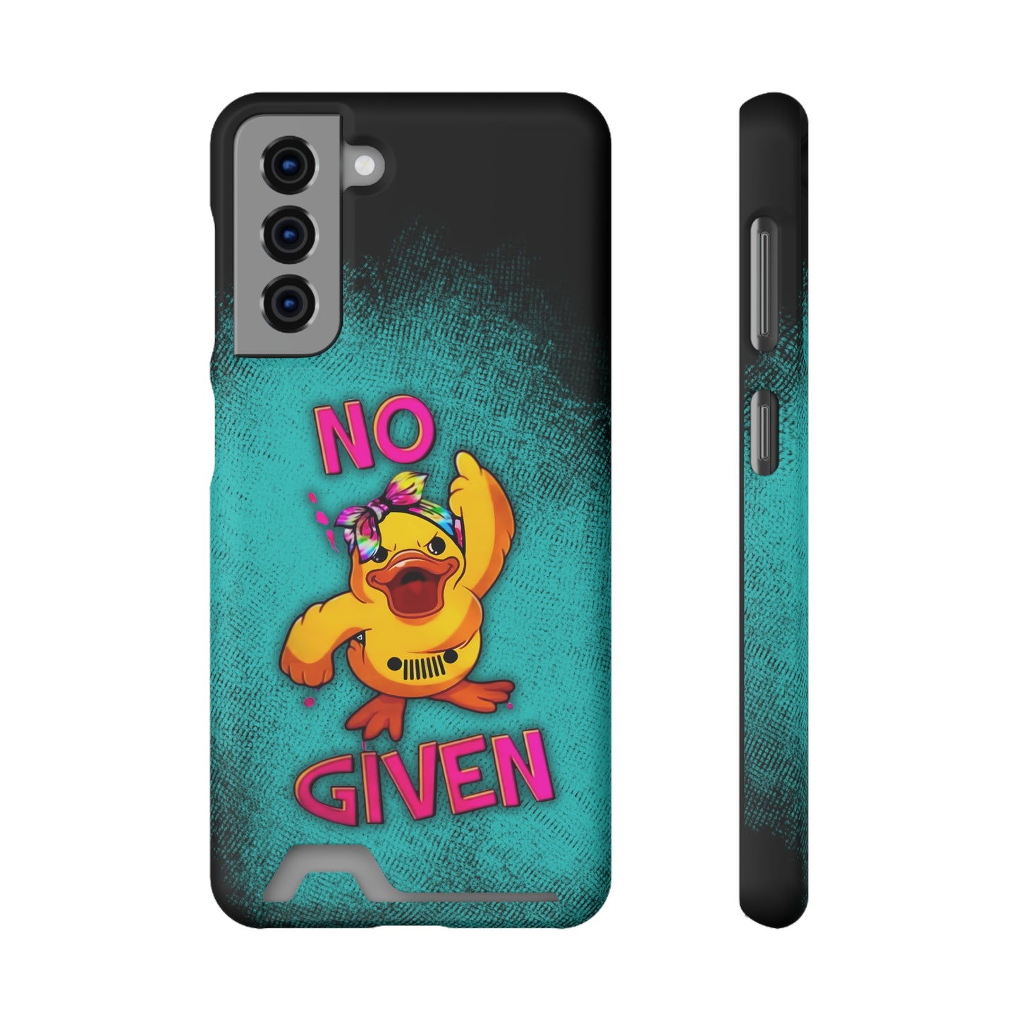 Jeep Duck, "No F Given", Phone Case With Card Holder (iPhone & Android)