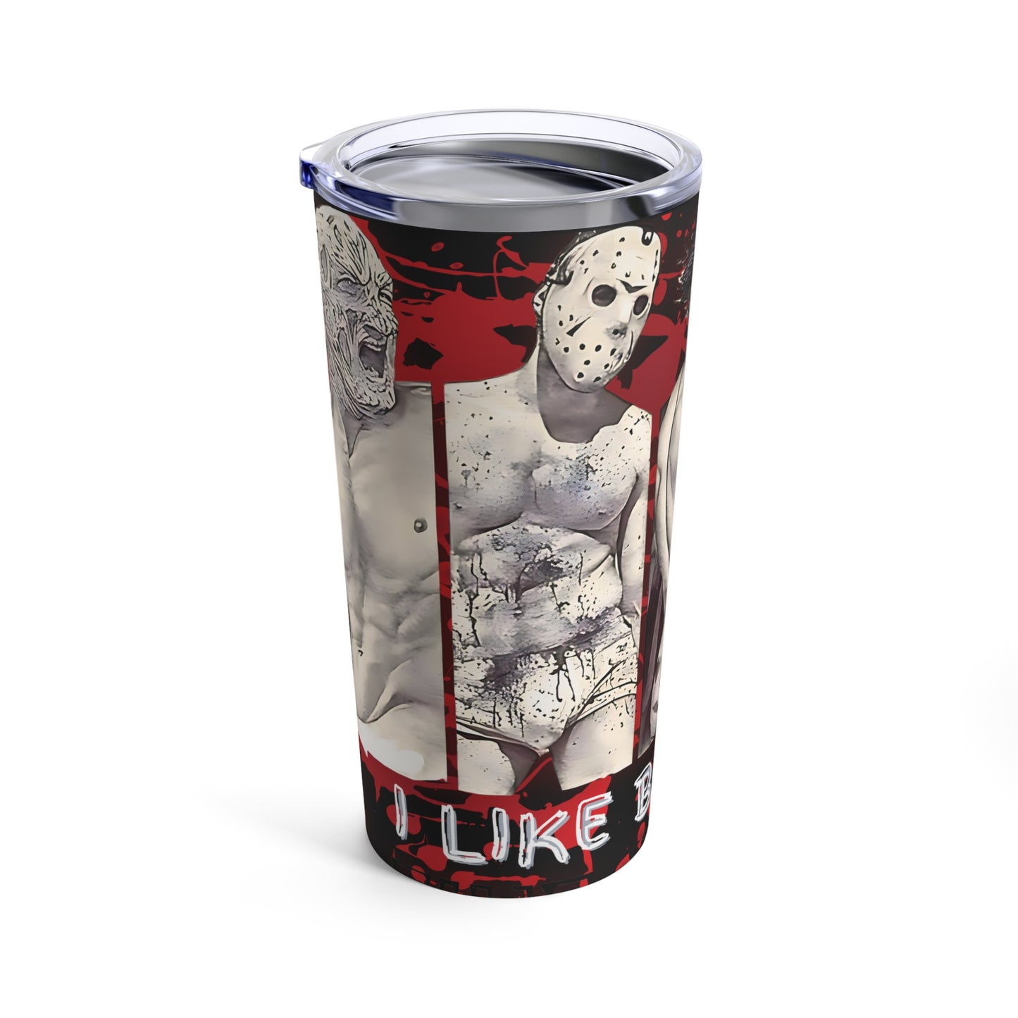 "I Love Bad Boys" Halloween, Sexy/ Scary Monsters, 20oz Stainless-Steel Tumbler