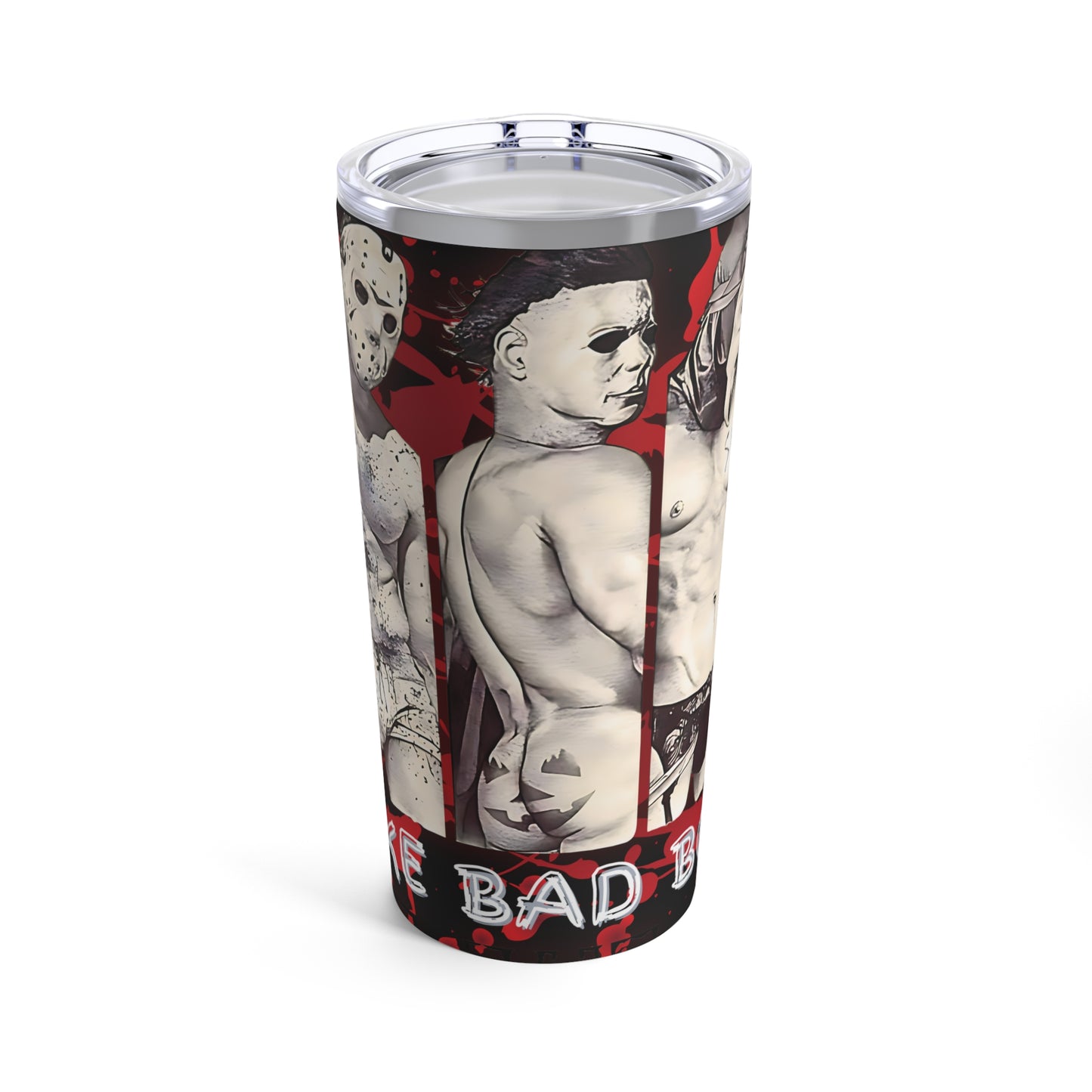 "I Love Bad Boys" Halloween, Sexy/ Scary Monsters, 20oz Stainless-Steel Tumbler