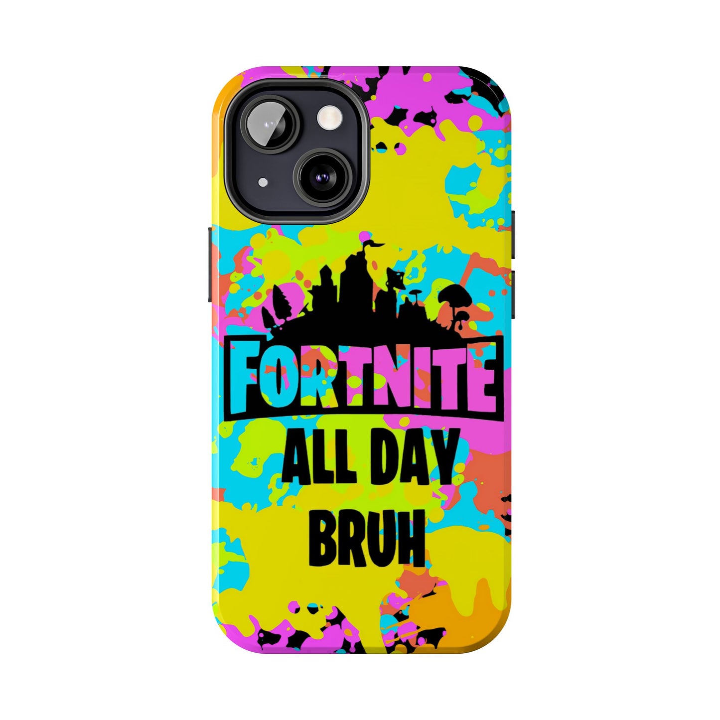 Apple iPhone Tough Phone Case (13-15 Pro Max) Splash Paint Fortnite