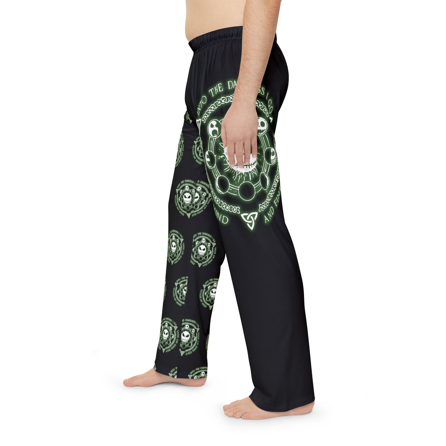 "Into The Darkness... Find My Soul" Jack Skellington, Men's Pajama Pants, Goth/Punk Sleepware