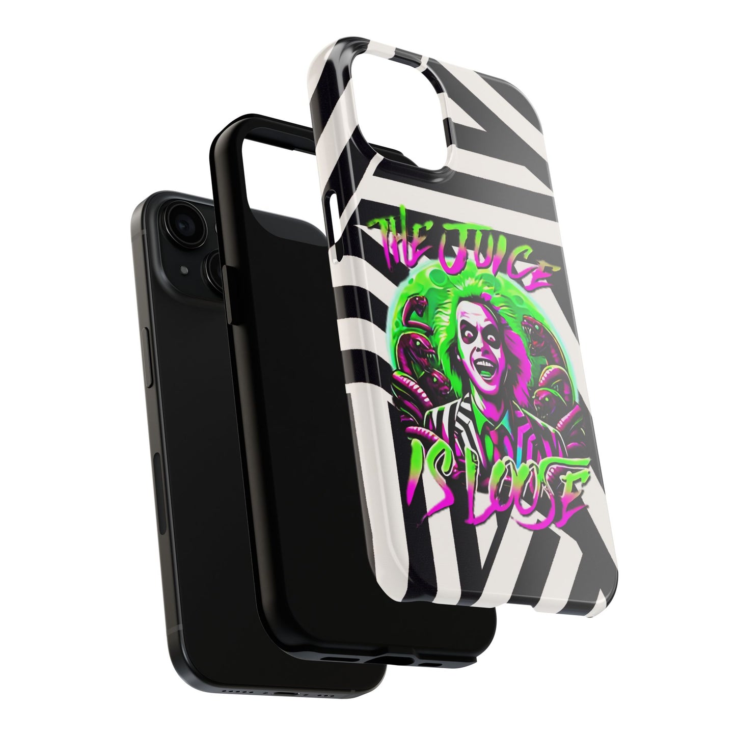 Apple iPhone Tough Case (13-15 Pro Max), Beetle Juice "The Juice Is Loose"