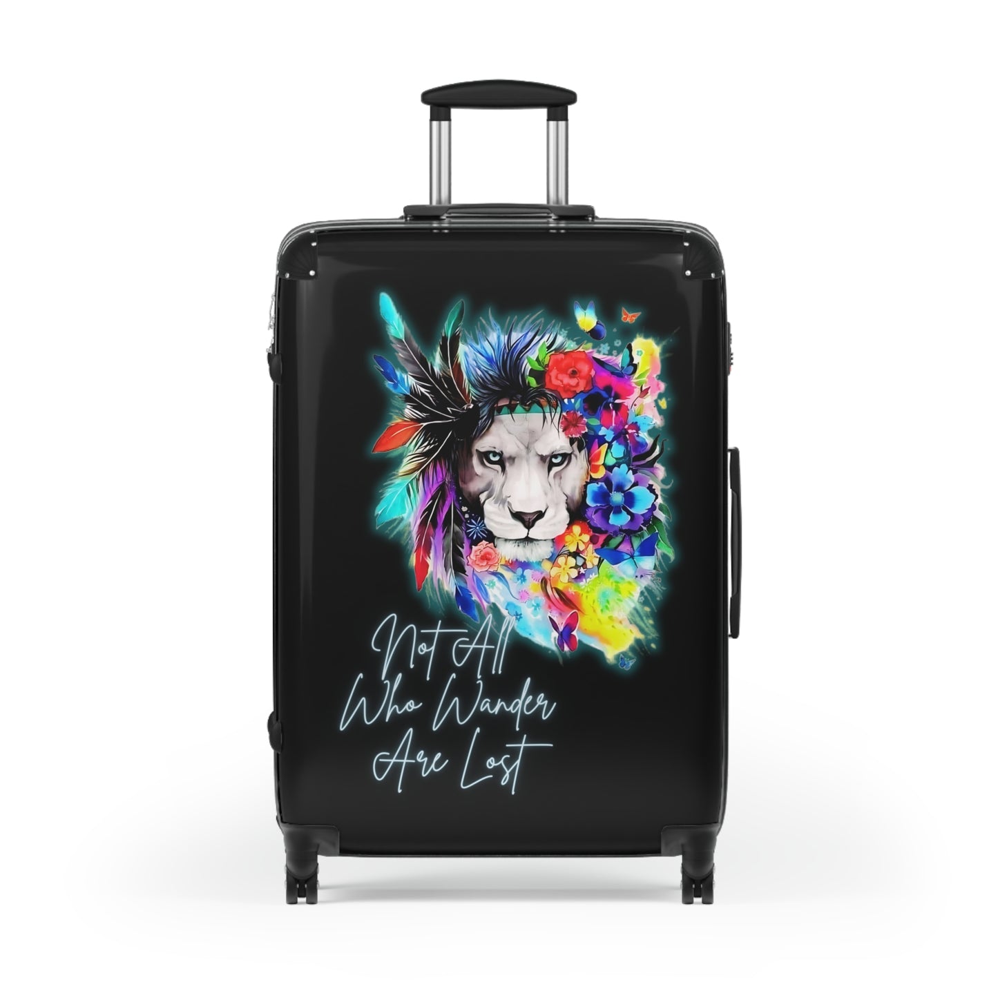 Hard-shell Travel Suitcases with Lock (3 Sizes) "Not All Who Wander Are Lost"