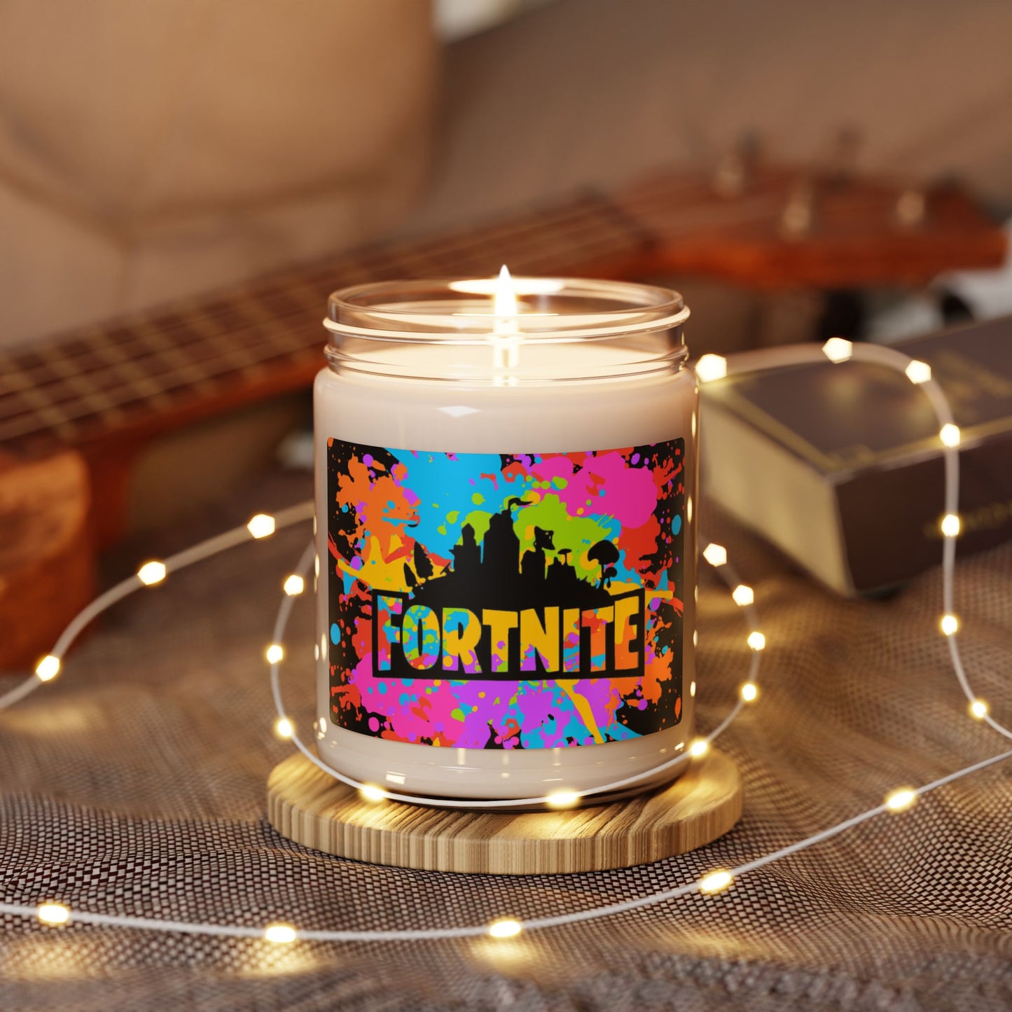 Scented Soy Wax Candles, FortNite Design, 9oz Candle