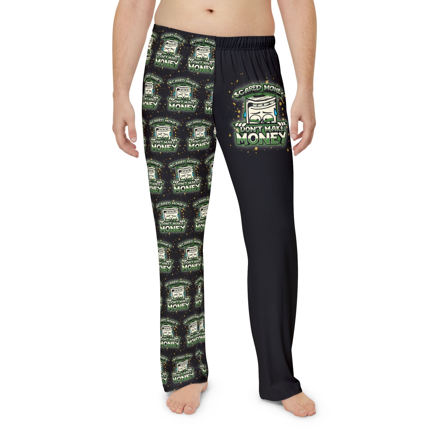 Men's Pajama Pants/ Lounge Wear, "Scared Money Don't Make Money" Skeepwear