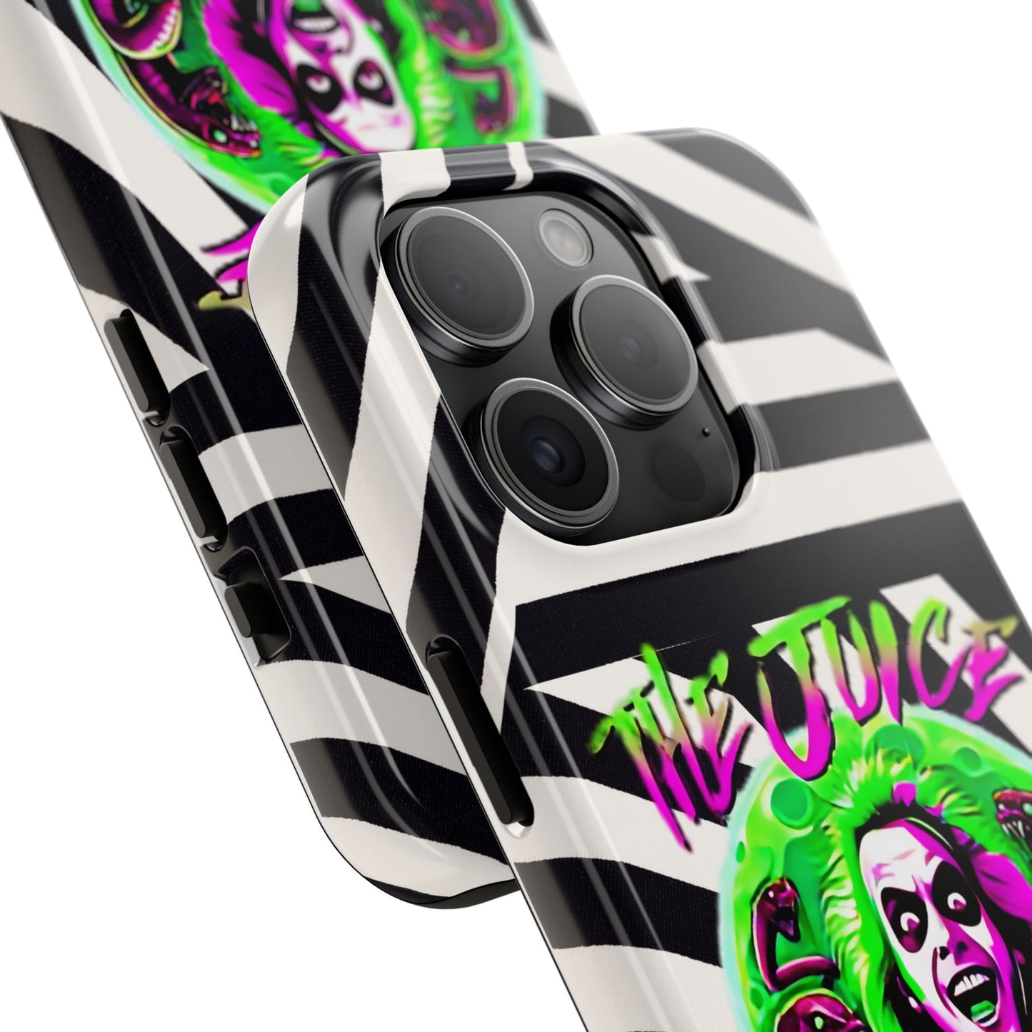 Apple iPhone Tough Case (13-15 Pro Max), Beetle Juice "The Juice Is Loose"