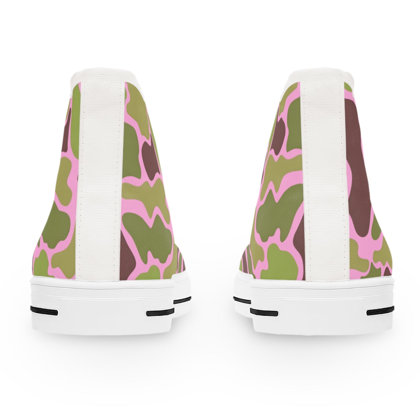 Women's Stylish Camouflage/Pink High Top Sneakers, Custom