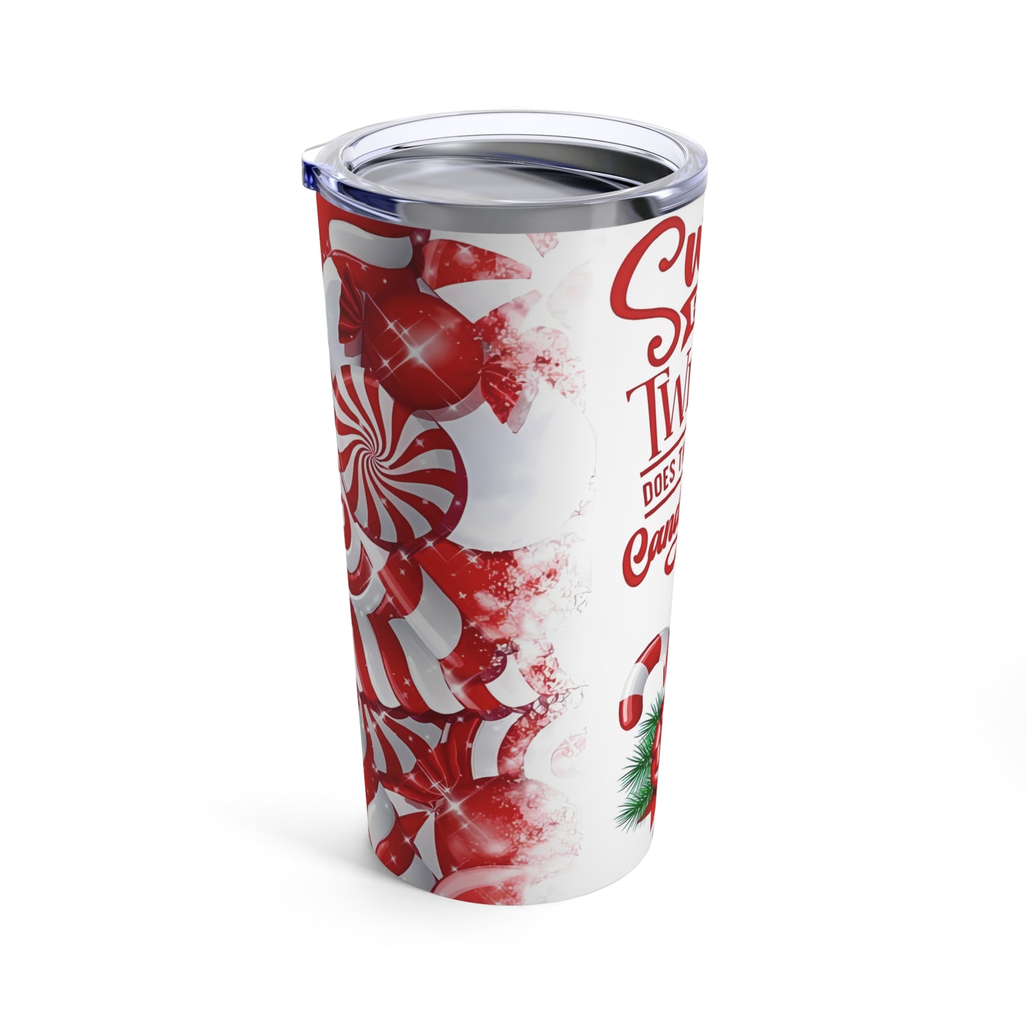 "Sweet But Twisted", Christmas/ Holiday Stainless Steel Tumbler 20oz Gift Cup