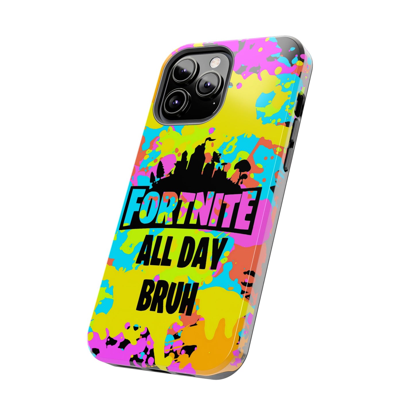 Apple iPhone Tough Phone Case (13-15 Pro Max) Splash Paint Fortnite